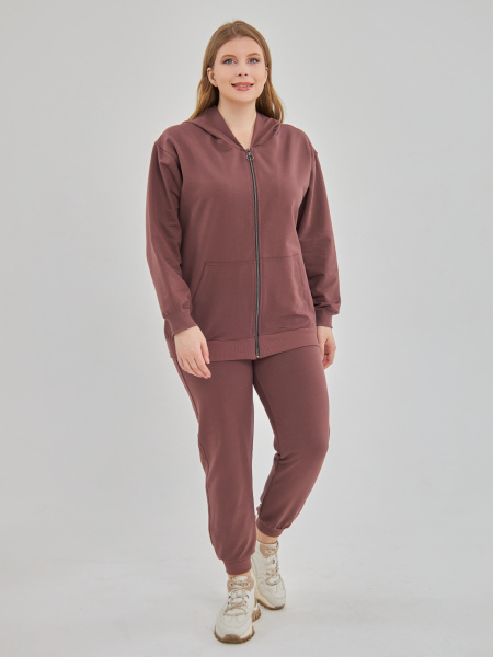 Женский трикотажный костюм Fashion В0021_Какао
