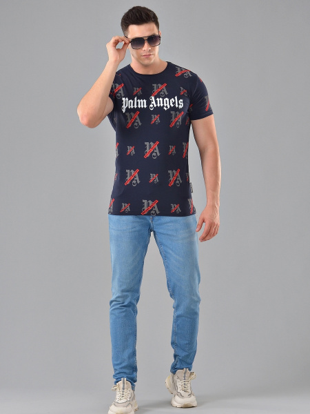 Myжcкaя футболка Crazy Brand 2053 Темно-синий