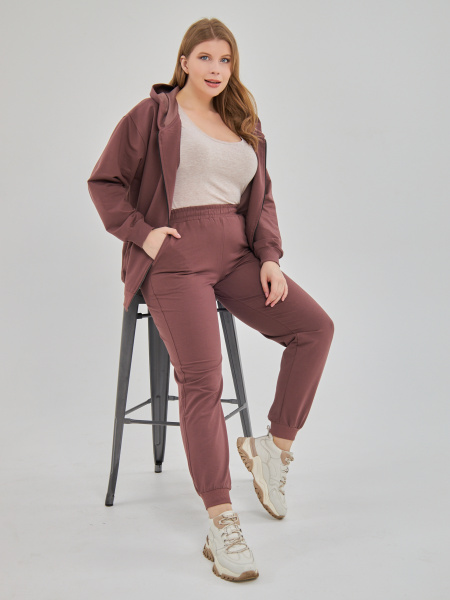 Женский трикотажный костюм Fashion В0021_Какао