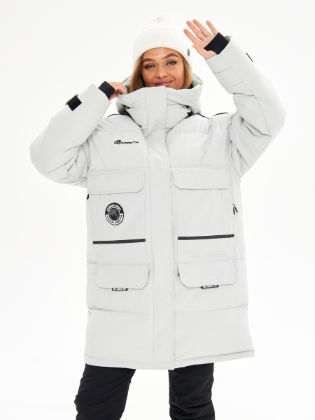Женская зимняя мембранная куртка /парка /пальто OVERSIZE Azimuth Сказка 123/22900_22 Blanc de Blanc