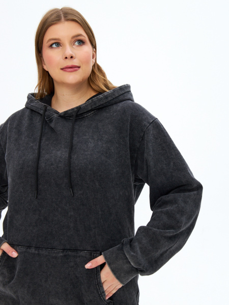 Спортивное женское худи Fashion К001 Серый