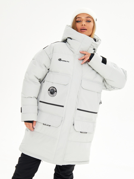 Женская зимняя мембранная куртка /парка /пальто OVERSIZE Azimuth Сказка 123/22900_22 Blanc de Blanc
