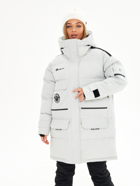 Женская зимняя мембранная куртка /парка /пальто OVERSIZE Azimuth Сказка 123/22900_22 Blanc de Blanc